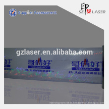 Hologram adhesive transfer tape with brand logo printed